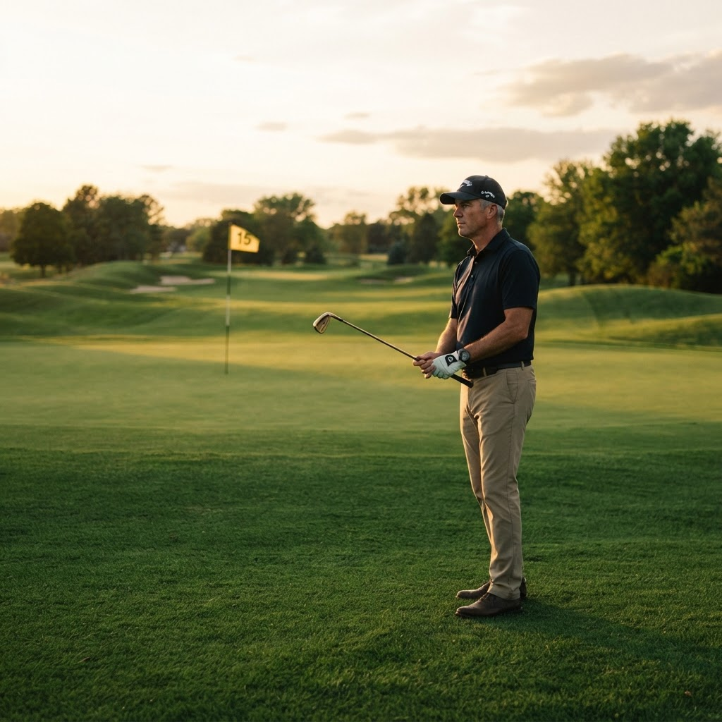 AI Caddie recommending a club and strategy on the course